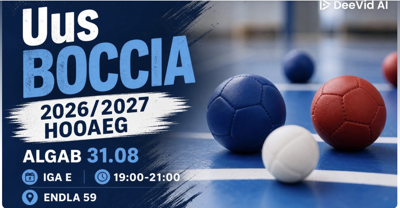 Tule parabocciat mängima! 🎯 Uus paraboccia hooaeg stardib juba 31. augustil 2026! Treeningutele on oodatud kõik ratastoolikasutajad ja liikumispuudega inimesed 